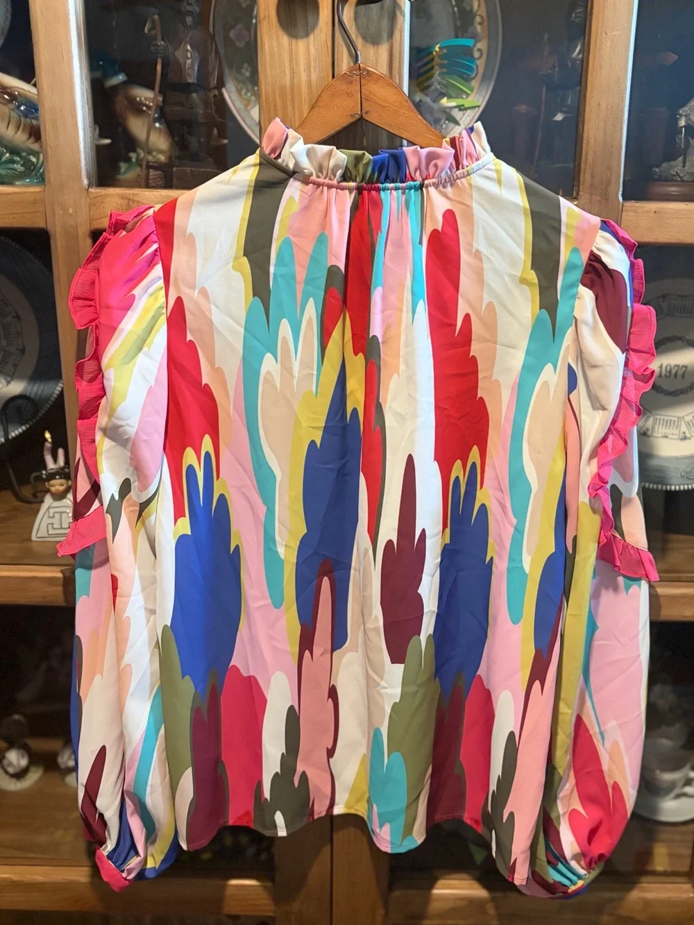 Crosby by Mollie Burch Ryland Blouse Size XS Head in the Clouds - Picture 11 of 12